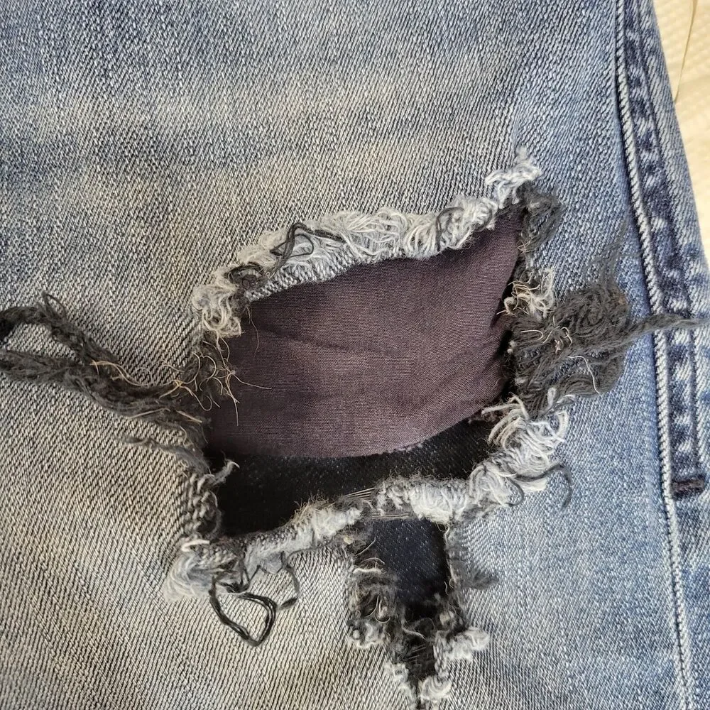 Diesel Jeans‎ Mens 30x32 Thommer Slim Skinny Very Distressed Holes Rock And Roll